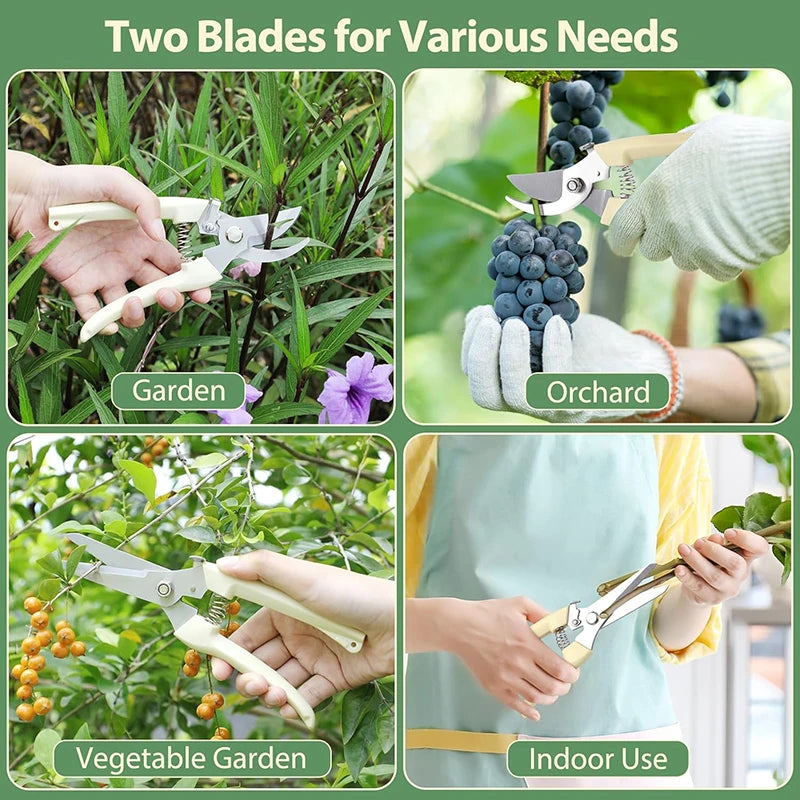 4PCS Stainless-Steel Precision Pruning Shears – Sharp, Reliable & Perfect for Every Garden