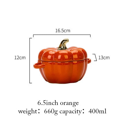 Beautiful and elegant pumpkin ceramic bowl