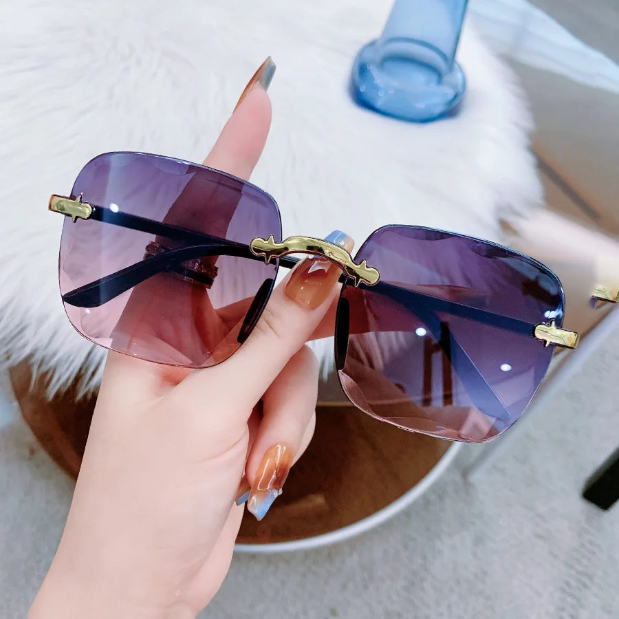 Women's Square Rimless Sunglasses (1 or 3 pieces)