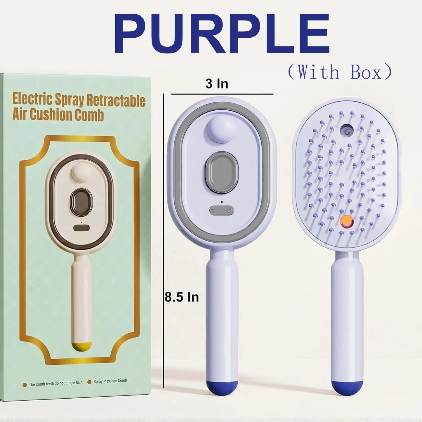 3-in-1 Hairbrush with Steam, Essential Oil, and Self-Cleaning
