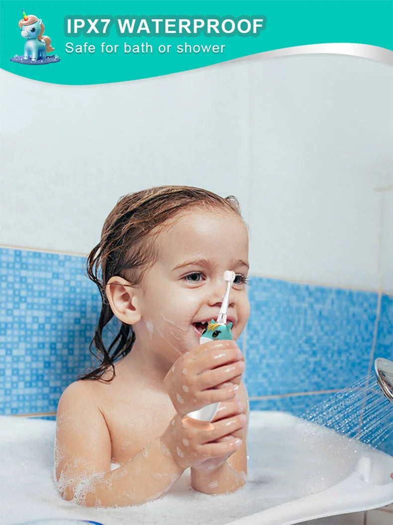 Kids Sonic Electric Toothbrush with Timer & Replacement Heads