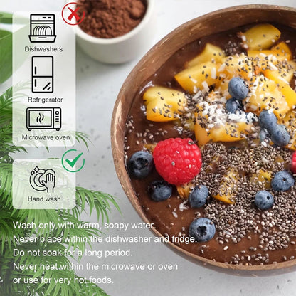 Handcrafted Natural Coconut Bowl Set for a Healthier, More Mindful Dining Experience