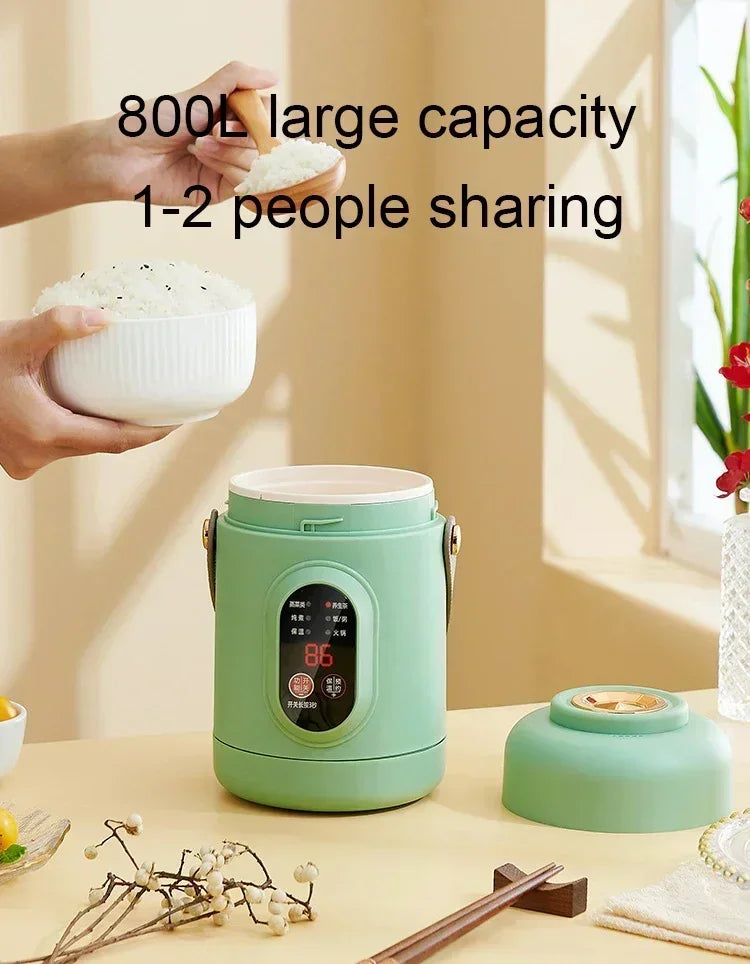 Portable mini electric rice cooker and lunchbox