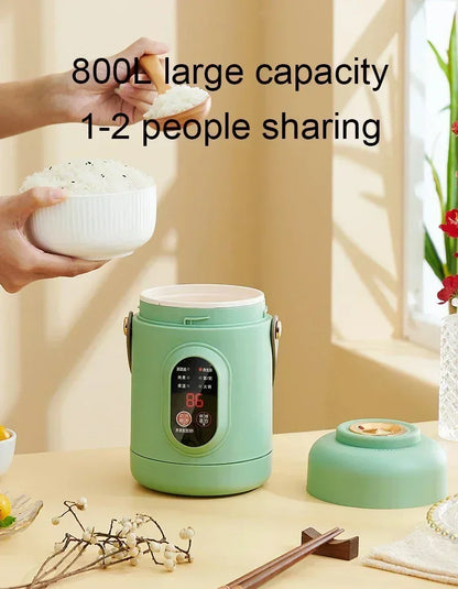 Portable mini electric rice cooker and lunchbox