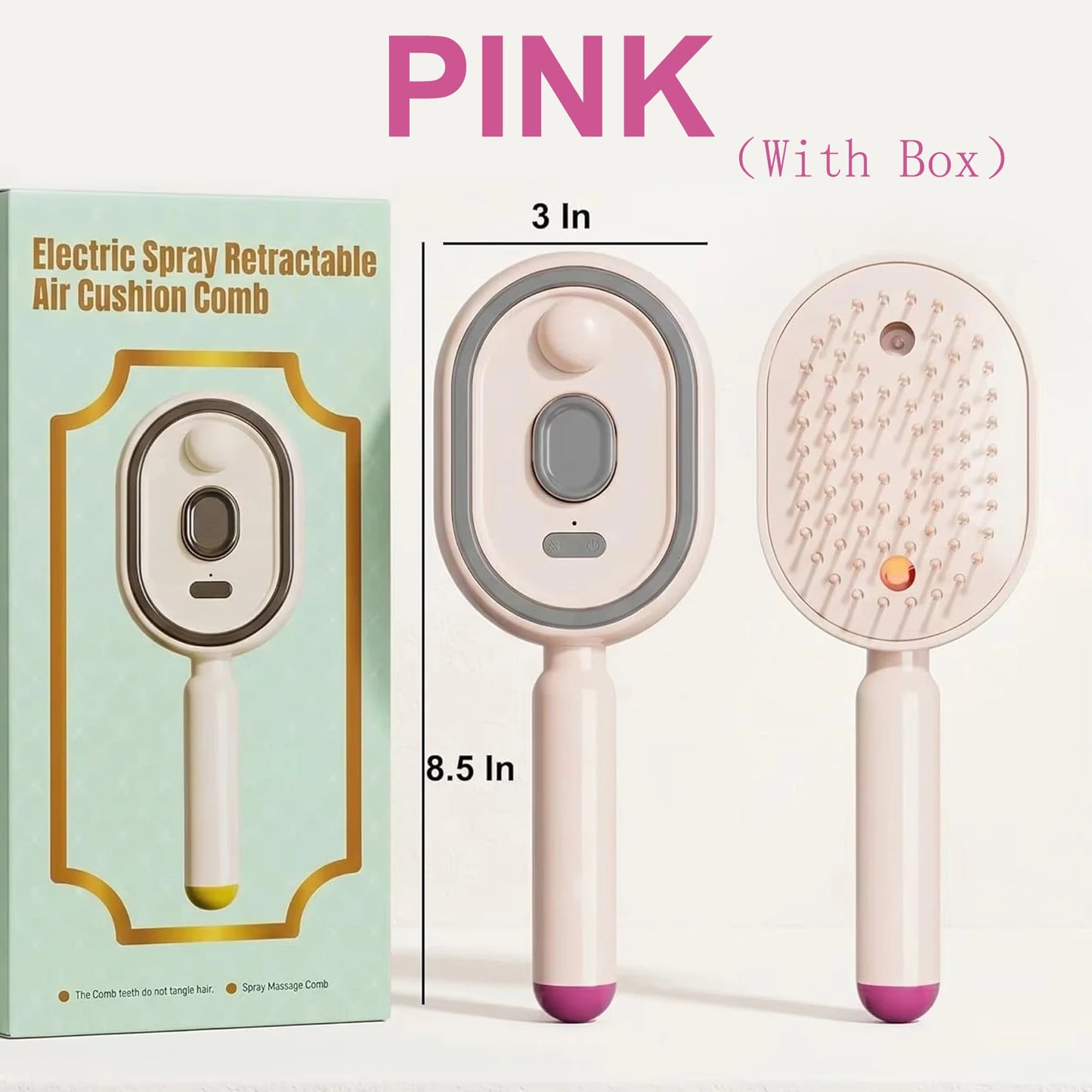 3-in-1 Hairbrush with Steam, Essential Oil, and Self-Cleaning
