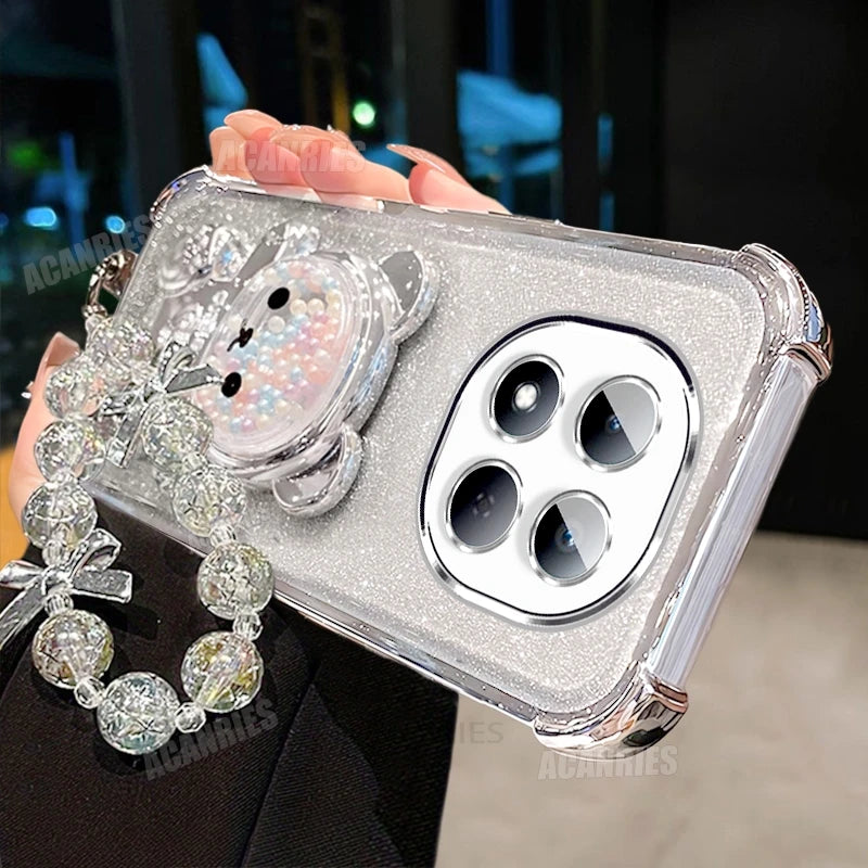 Luxury Gradient Glitter Bear Case with Star