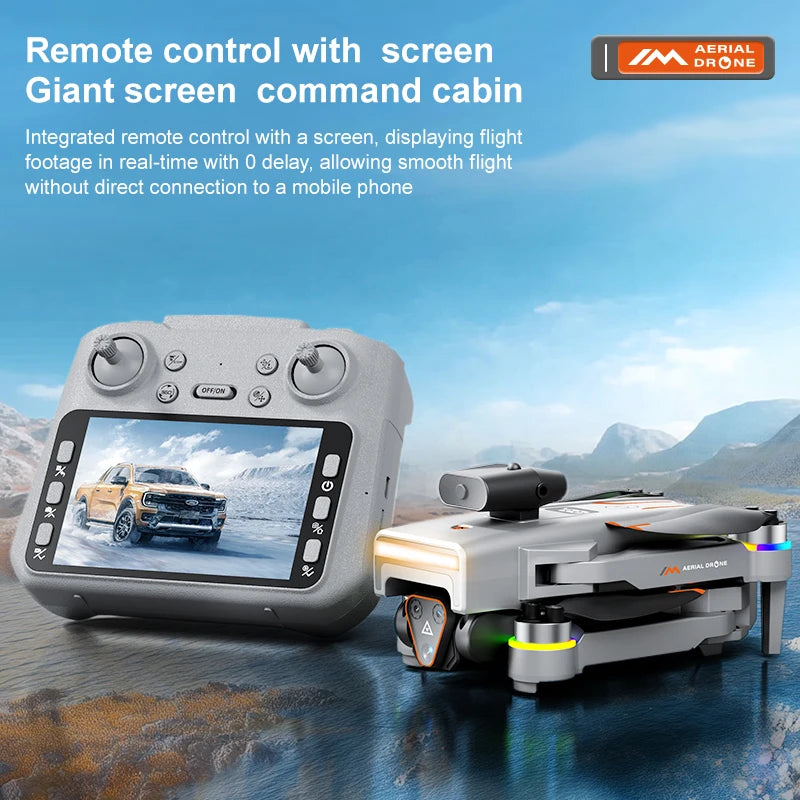 M4 8K HD Triple-Camera Drone With Integrated Screen