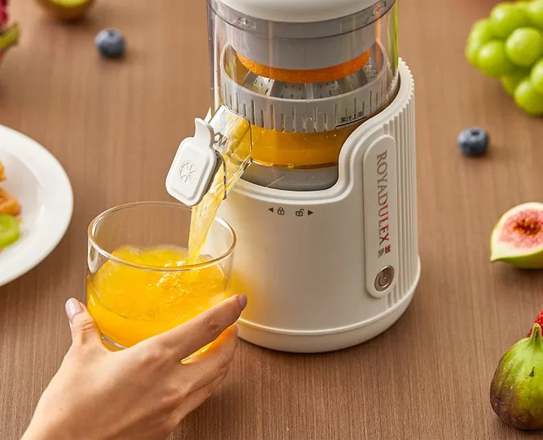 Large-Diameter Orange Juicer with Juice & Pulp Separator
