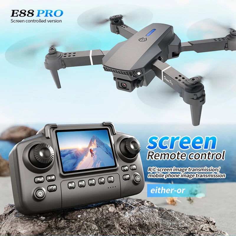E88 PRO 8K HD Foldable Drone With Wide-Angle Camera & Smart Height Hold