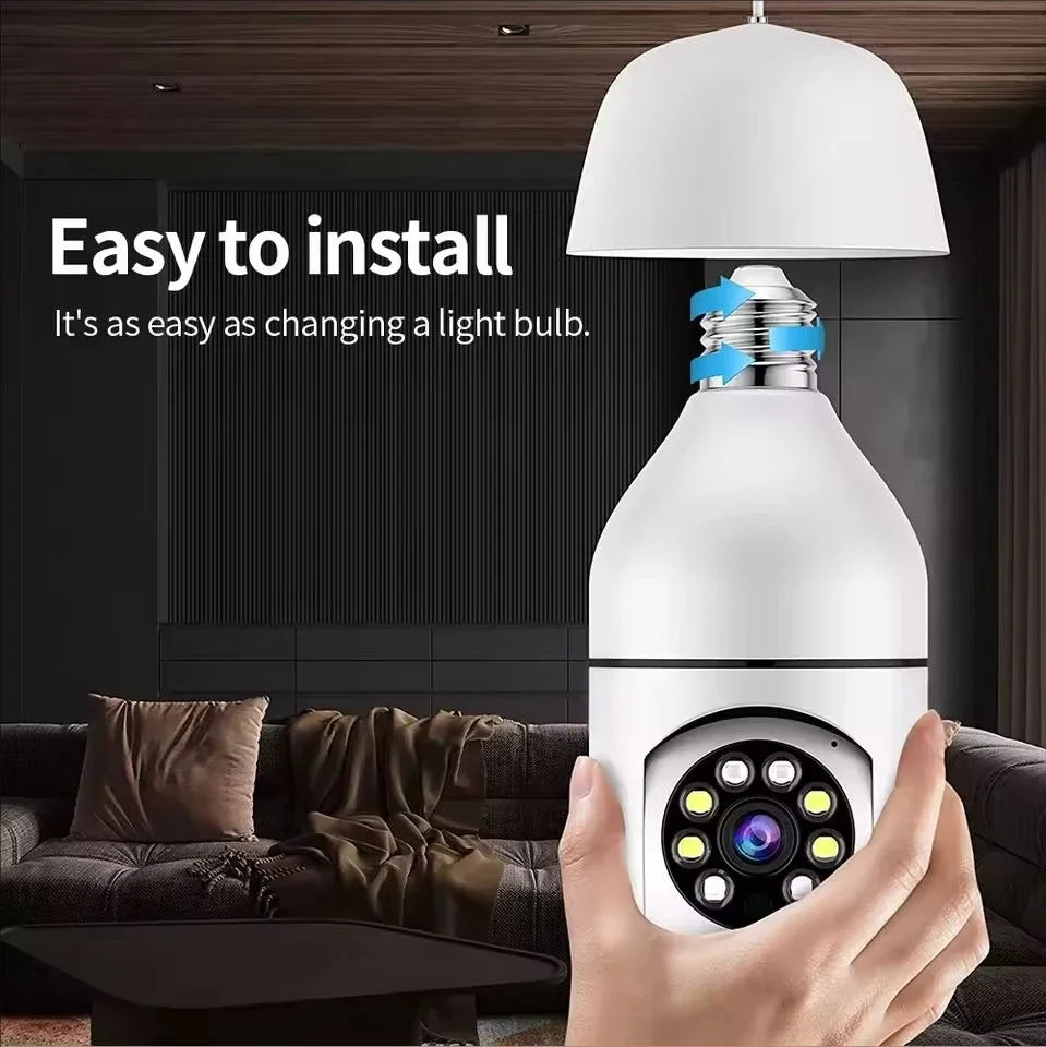 4G WiFi IP Bulb with Camera, E27 socket, and 3MP sensor