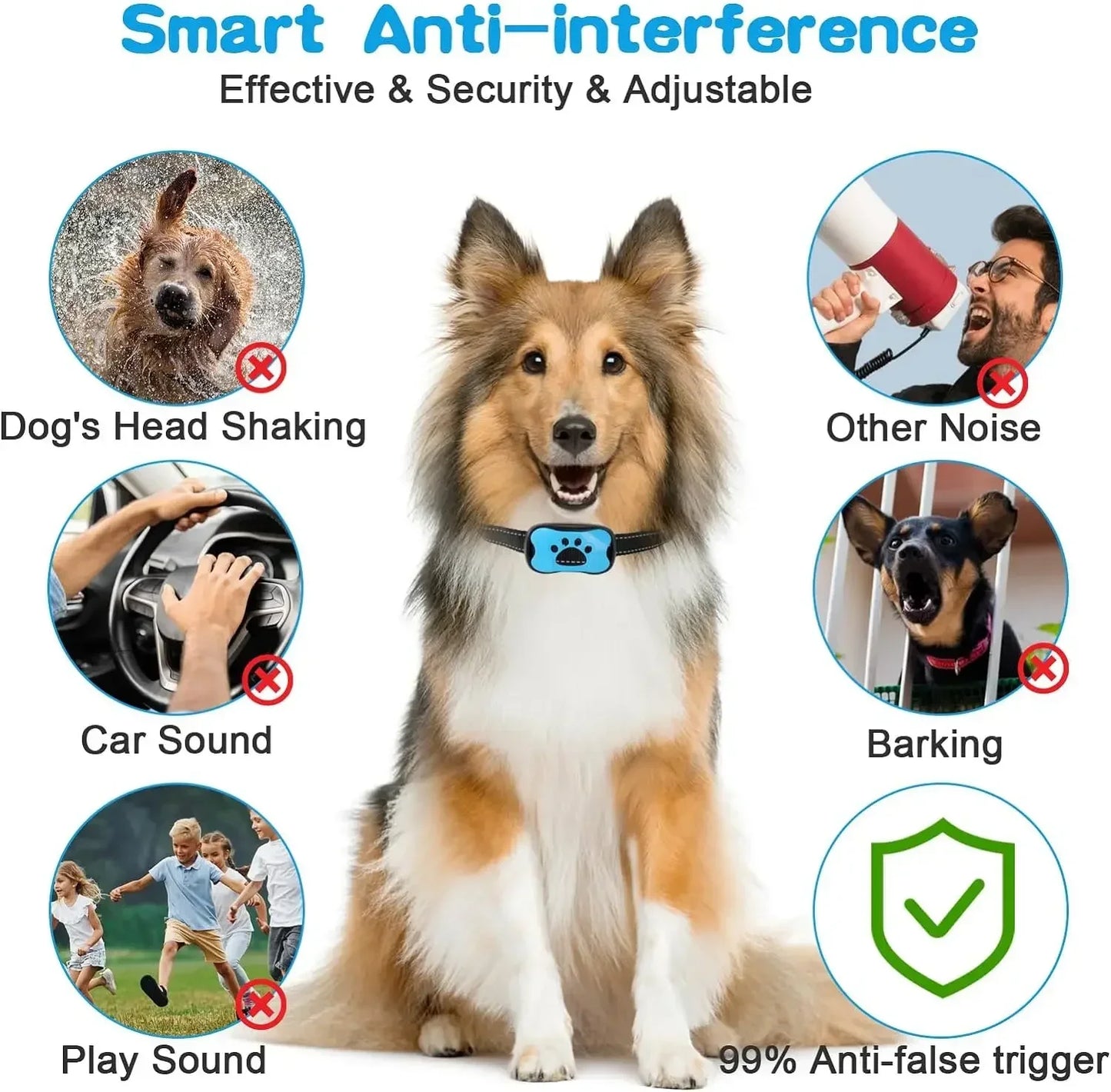Smart Ultrasonic Anti-Bark Training Collar
