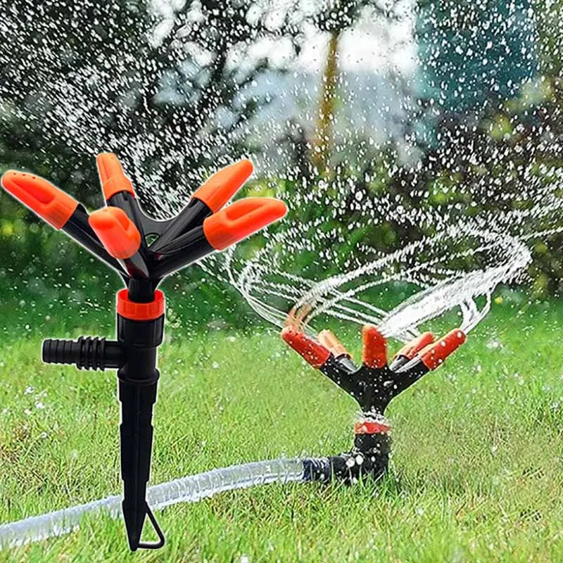 360° Automatic Rotating Garden Sprinkler for Wide & Even Water Coverage