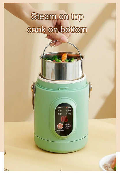 Portable mini electric rice cooker and lunchbox