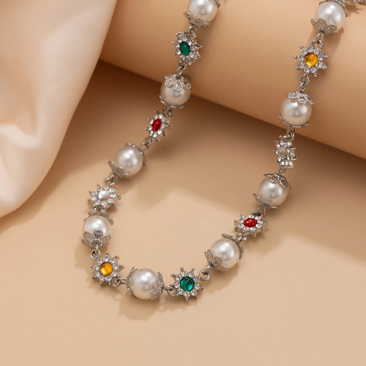 Elegant Pearl Choker Necklace