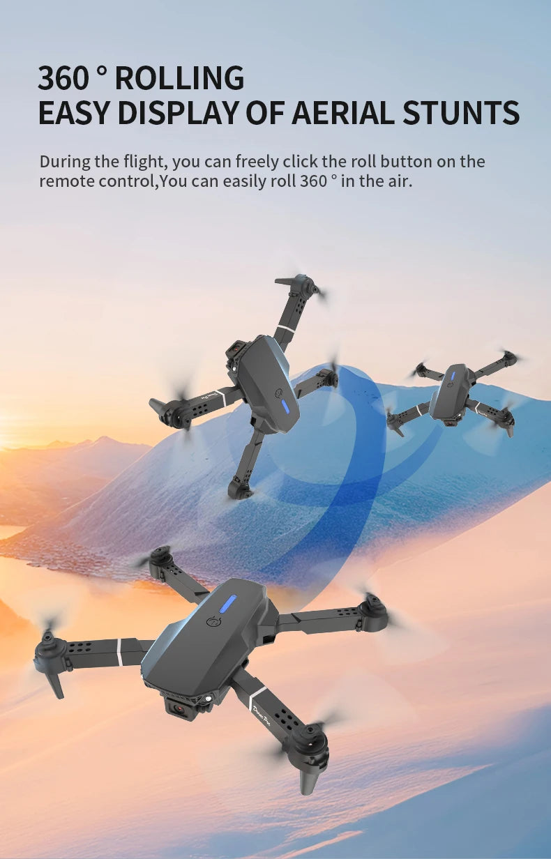 E88 PRO 8K HD Foldable Drone With Wide-Angle Camera & Smart Height Hold