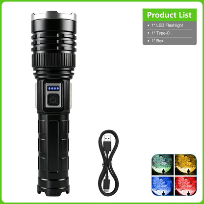 Powerful Rechargeable COB Flashlight for Every Adventure**