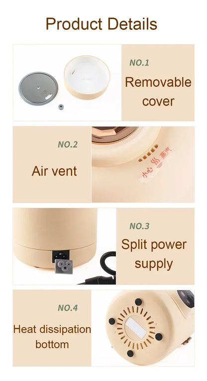 Portable mini electric rice cooker and lunchbox