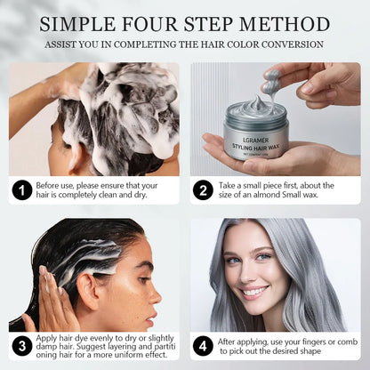 9 Colors Temporary Hair Color Wax Disposable One-Time Use Washable Hair Dye Cream for Party Cosplay DIY Hair Styling