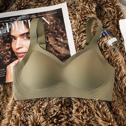Women's Plus Size Push-Up Bra, Seamless and Wireless