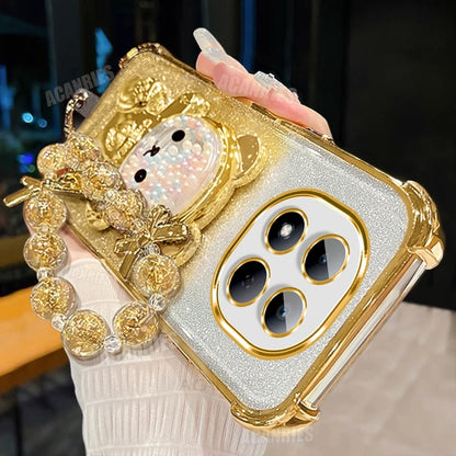 Luxury Gradient Glitter Bear Case with Star