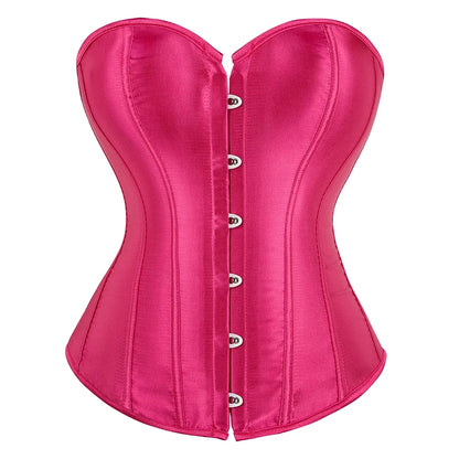 Women's Satin Lace-Up Corset Bustier