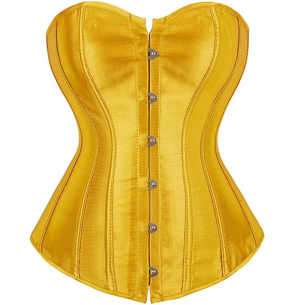 Women's Satin Lace-Up Corset Bustier