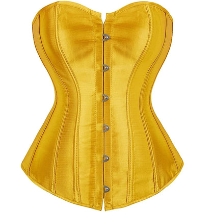 Women's Satin Lace-Up Corset Bustier
