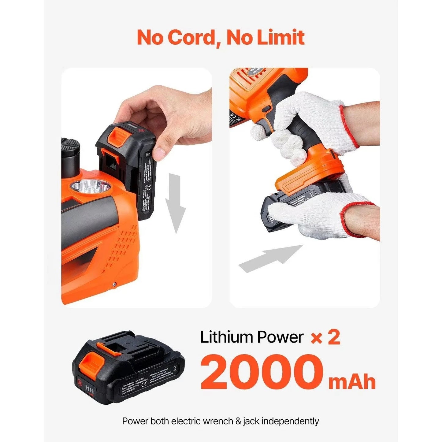 Portable 5-Tonne Hydraulic Car Jack Kit with Remote Control