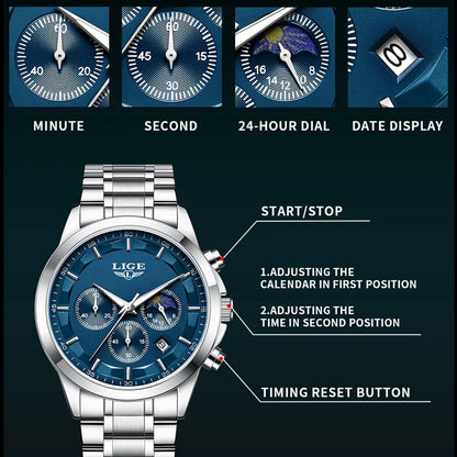 Elevate Your Style: Luxury Quartz Chronograph Watch for Gentlemen