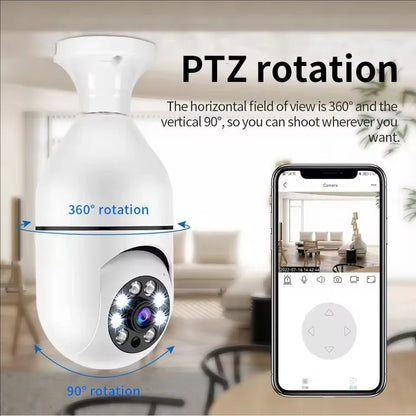 4G WiFi IP Bulb with Camera, E27 socket, and 3MP sensor
