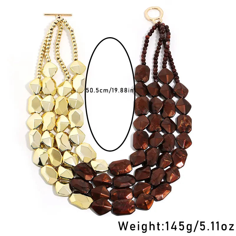 Statement Multi-Layer Beaded Necklace
