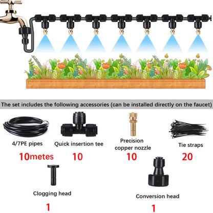 🌿 Smart Garden Misting & Irrigation System – Automatic Watering Kit (5–20m)