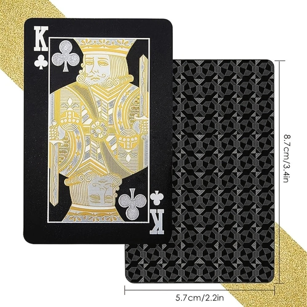Luxury Gold Foil Playing Cards - Waterproof & Durable Poker Deck for Party & Gifts