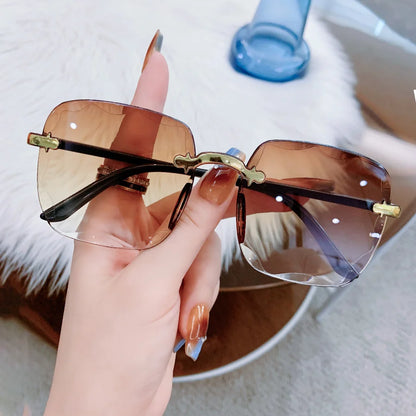 Women's Square Rimless Sunglasses (1 or 3 pieces)