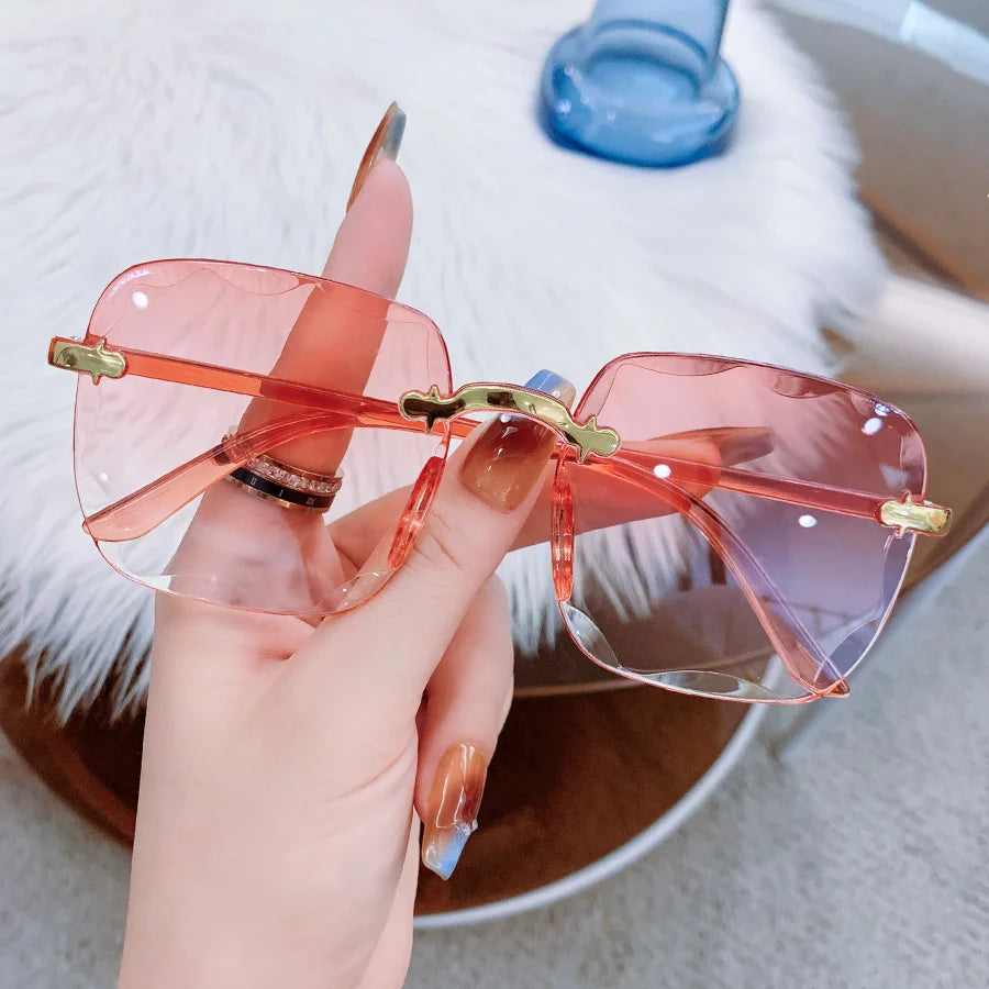 Women's Square Rimless Sunglasses (1 or 3 pieces)