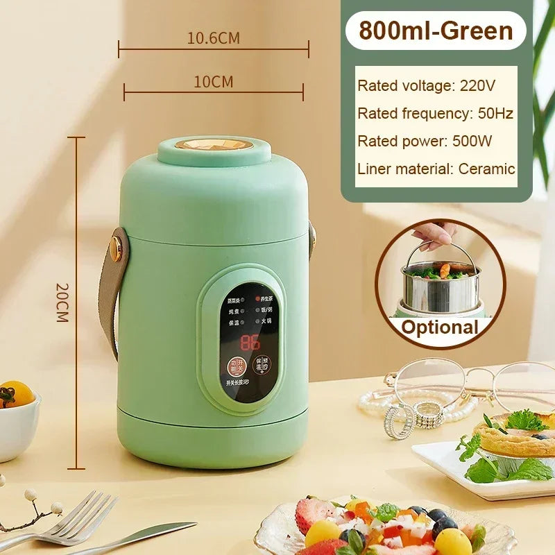 Portable mini electric rice cooker and lunchbox