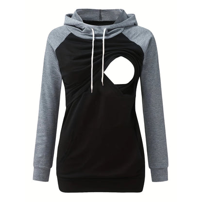 Maternity Nursing Hoodie with Kangaroo Pocket