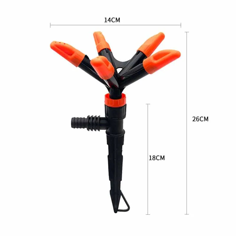 360° Automatic Rotating Garden Sprinkler for Wide & Even Water Coverage