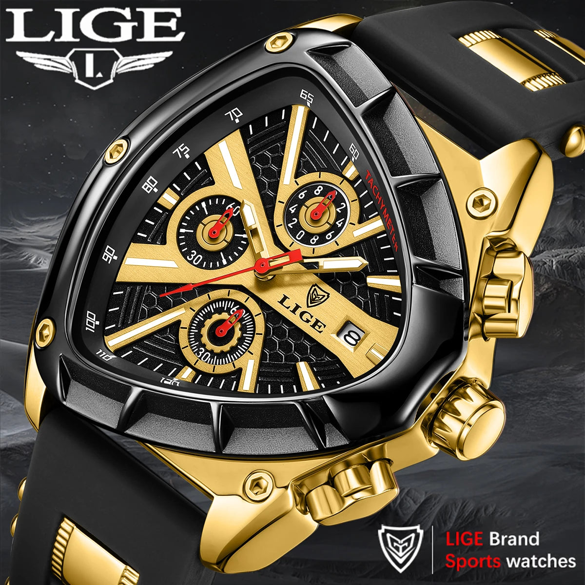 LIGE Men’s Sport Watch – Bold Design, Ultimate Performance