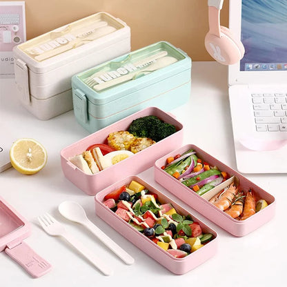 Stackable 3-Compartment Bento Box Set with Insulated Lunch Bag – Your Stylish, Eco-Friendly Meal Companion