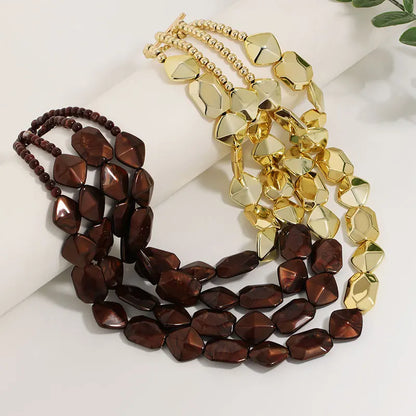 Statement Multi-Layer Beaded Necklace