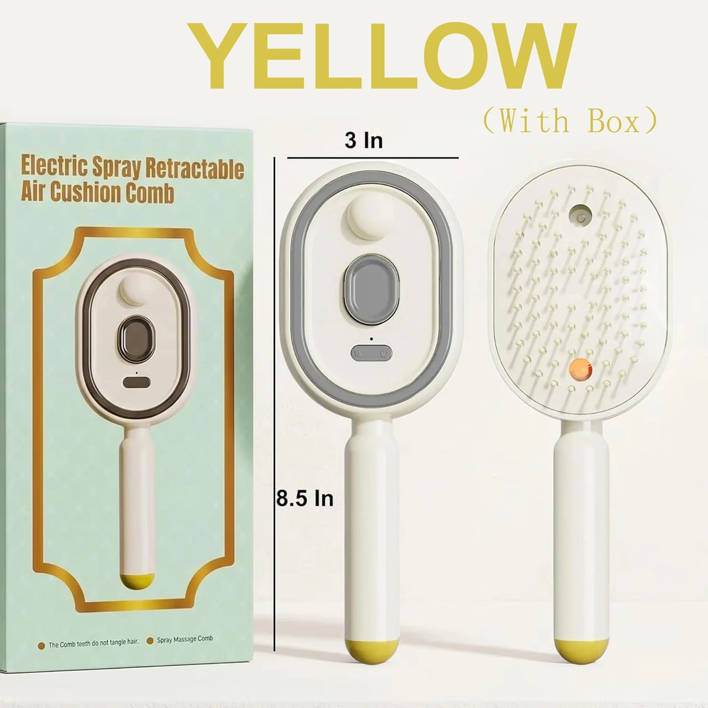 3-in-1 Hairbrush with Steam, Essential Oil, and Self-Cleaning