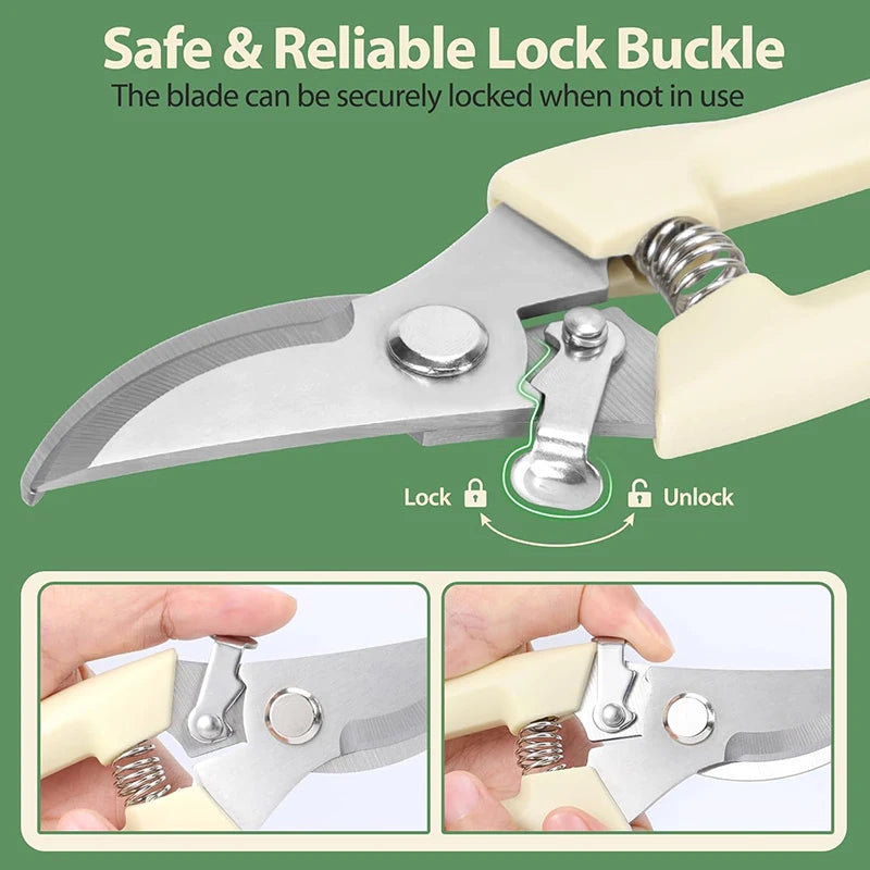 4PCS Stainless-Steel Precision Pruning Shears – Sharp, Reliable & Perfect for Every Garden
