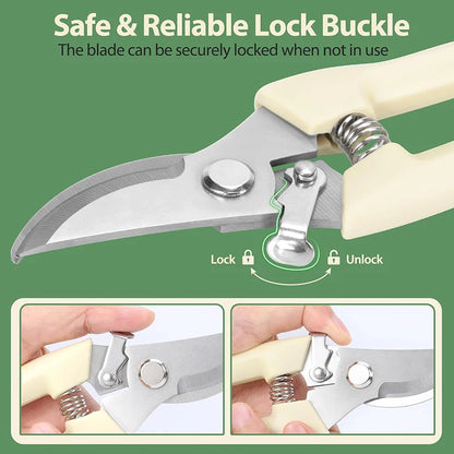 4PCS Stainless-Steel Precision Pruning Shears – Sharp, Reliable & Perfect for Every Garden