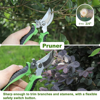 Gardening Tool Set – 8-Piece Heavy-Duty Stainless Steel Kit with Organiser Bag