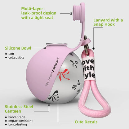 Portable Stainless Steel Dog Water Bottle