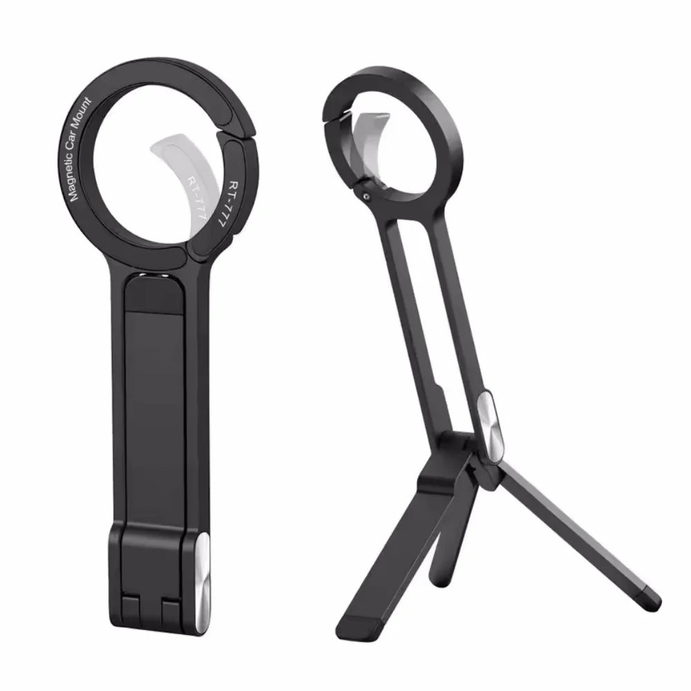 Foldable Magnetic Phone Tripod with Carabiner Mount
