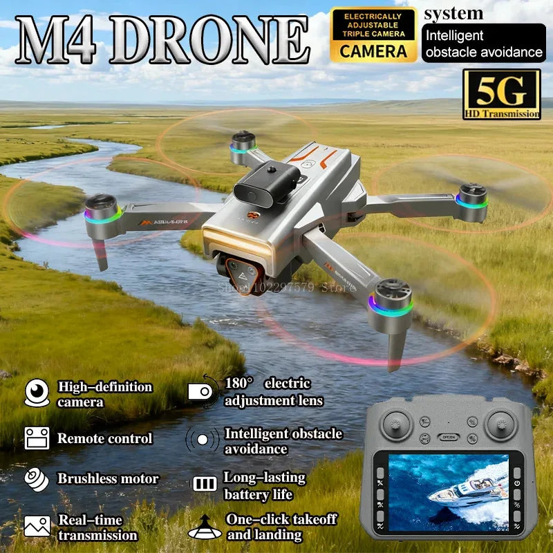 M4 8K HD Triple-Camera Drone With Integrated Screen