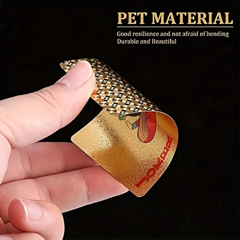Luxury Gold Foil Playing Cards - Waterproof & Durable Poker Deck for Party & Gifts