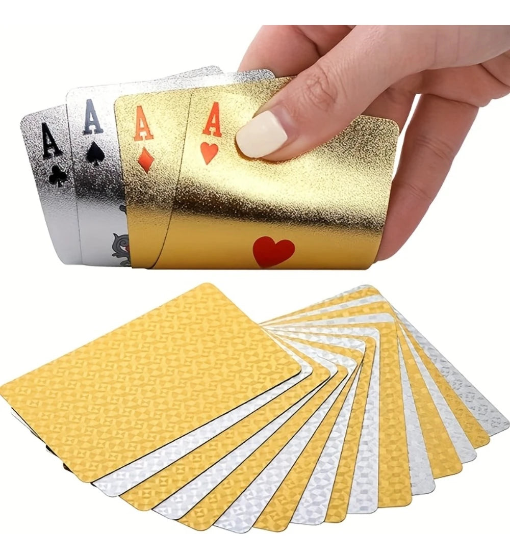 Luxury Gold Foil Playing Cards - Waterproof & Durable Poker Deck for Party & Gifts